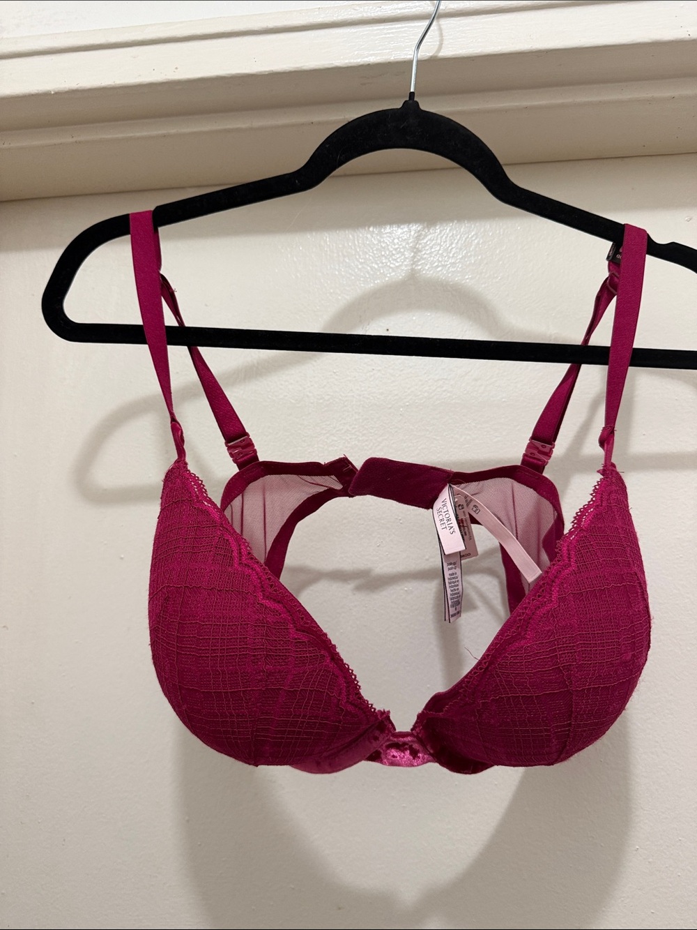 Victoria's Secret Deep Berry Lace Push-Up Bra